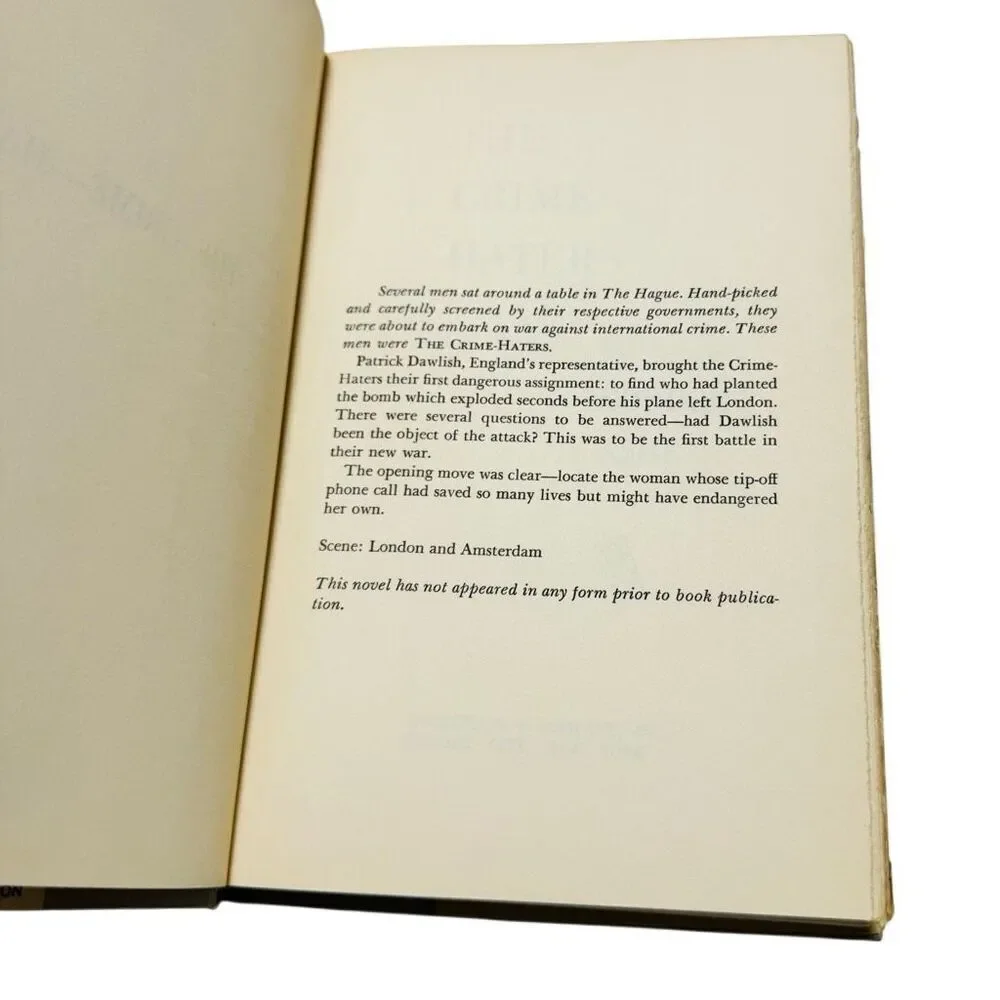 The Crime-Haters by Gordon Ashe (1960, hardback Doubleday Company DJ)